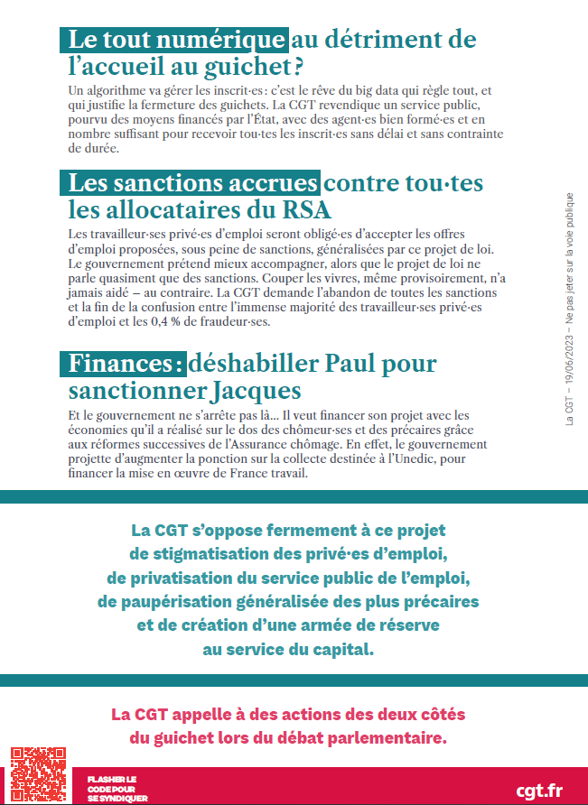 #FranceTravail : communication confédérale 

#MissionsLocales #PôleEmploi