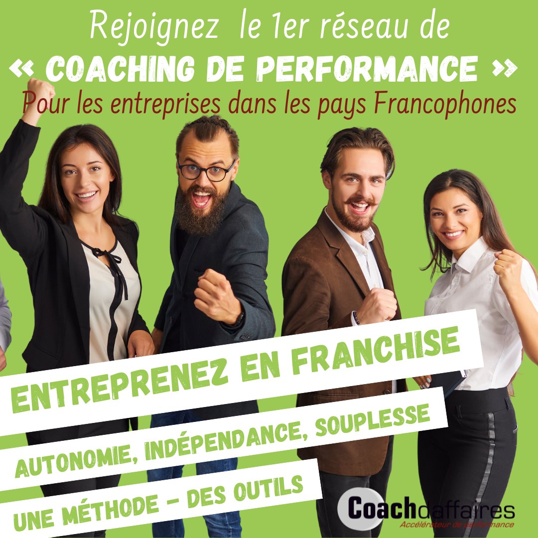 Le réseau COACHDAFFAIRES recherche des entrepreneurs talentueux dans toute la France et les grandes villes Francophones. 
Rejoignez le 1er réseau de « COACHING DE PERFORMANCE » dans les pays Francophones 
👉 bit.ly/2HJ5J8Q
#entrepreneuriat #entrepreneur #dirigeant