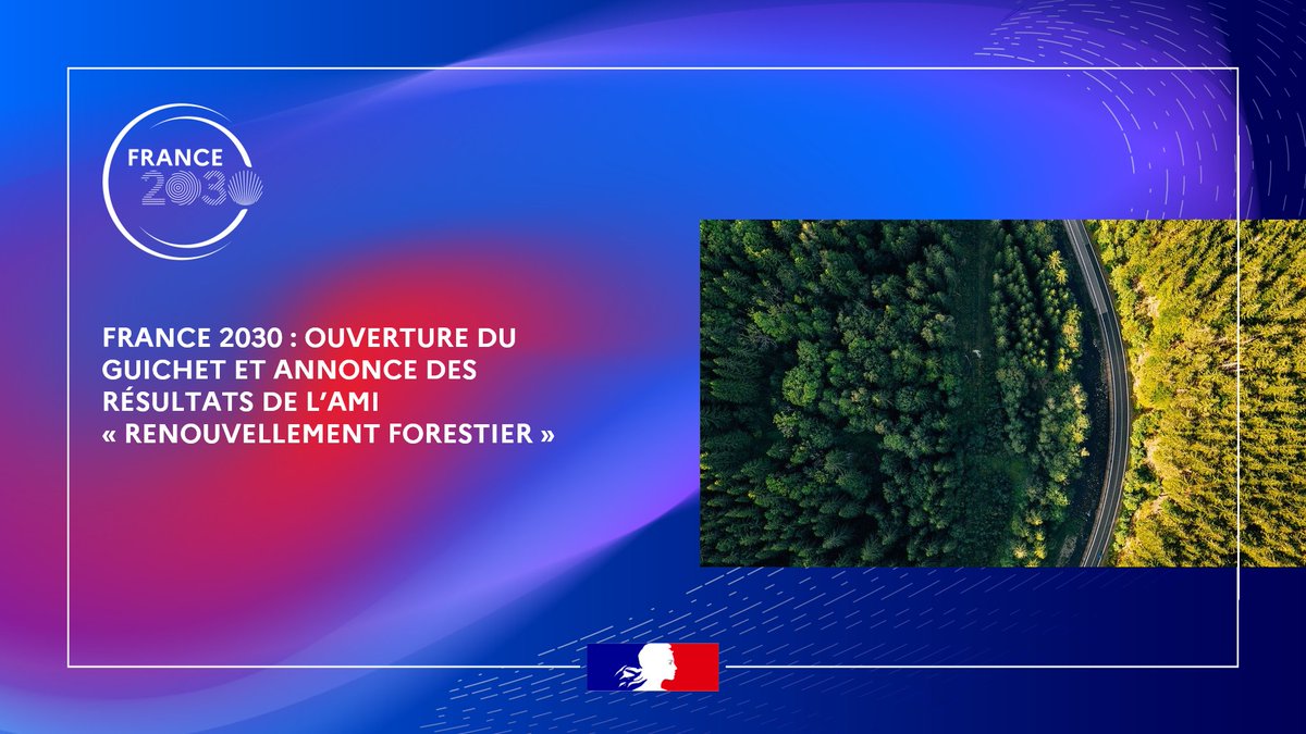 #France2030 | <a href="/MFesneau/">Marc Fesneau</a> <a href="/ChristopheBechu/">Christophe Béchu</a>  <a href="/RolandLescure/">Roland Lescure</a>  rappellent avec <a href="/BrunoBonnellOff/">Bruno Bonnell</a>  les actions de #France2030 pour le renouvellement forestier et ouvrent un dispositif  d’aide pour valoriser le bois dans les entreprises françaises
🌲➕ Détails👉 gouvernement.fr/france-2030-ou…