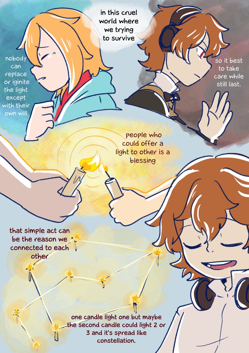 shinopoiddo's tweet image. trying new style 
#InternalPeace : candle (1/2)  
[#originalcharacter #digitalart #comic]