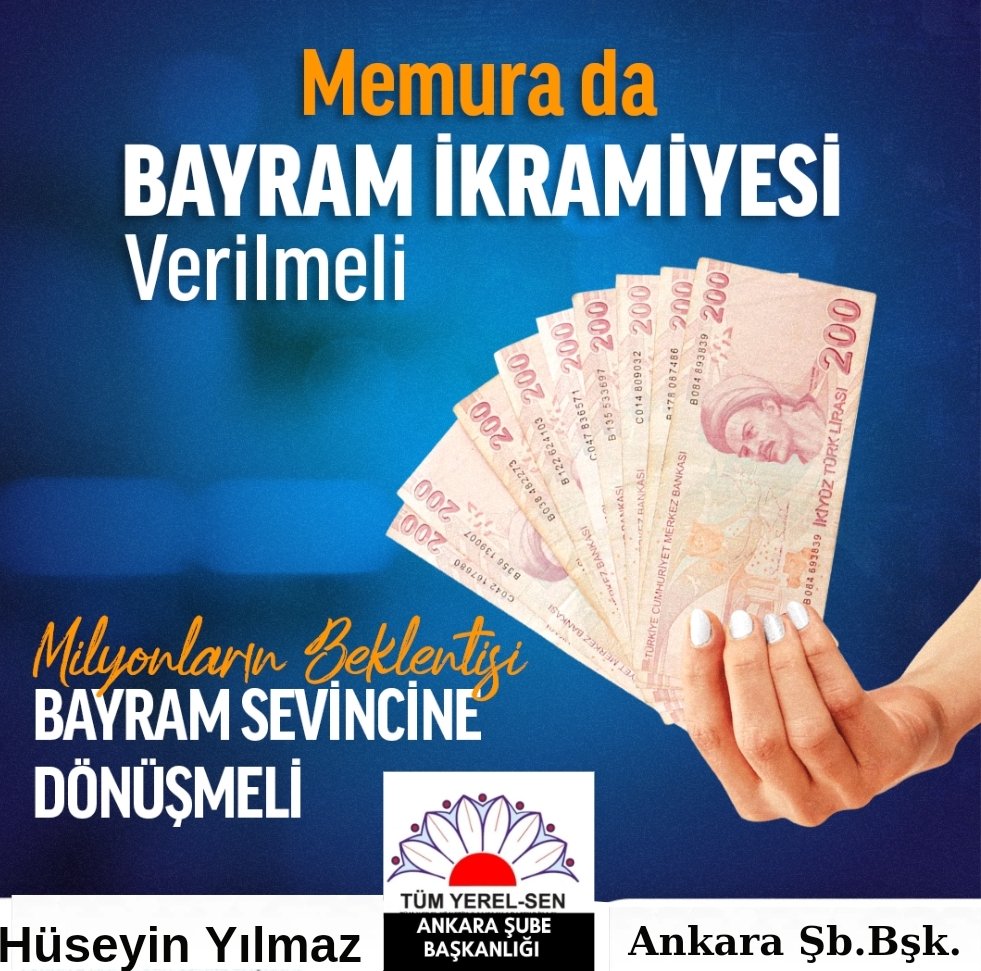 Ankara Şb.Bşk. Hüseyin YIlmaz; Memur'a Bayram İkramiyesi Beklentimiz Karşılanmalıdır!

Ersan Şen #dolar Venezuela Mansur Yavaş Polis #Memura35BinTL #Memuraİkramiye #KendiDüşenAğlamaz
 Hande Yener Yunan Emekli
#faizkararı #dolar #Titanic #gramaltın #DolarTL #kira #enflasyon