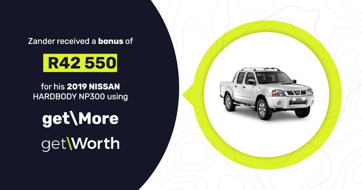 Sell your car with getMore and get paid cash upfront and share in the profit when it sells. Zander received a getMore Bonus payout of R42 550 when he sold his 2019 Nissan Hardbody using getWorth. Start the smart way and get paid today.
Get a firm offer -> bit.ly/3pjXqqM