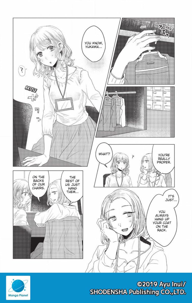 In honor of Yuri Day on June 25 (Sun), here's a free preview of one of our yuri/GL titles!🌼

If We Leave on the Dot
Author: Ayu Inui

There's a reason Yukawa continues hanging up her coat on the rack instead of behind her chair...

#yuri #GL #yurimanga #GLmanga #百合の日

(1/8)