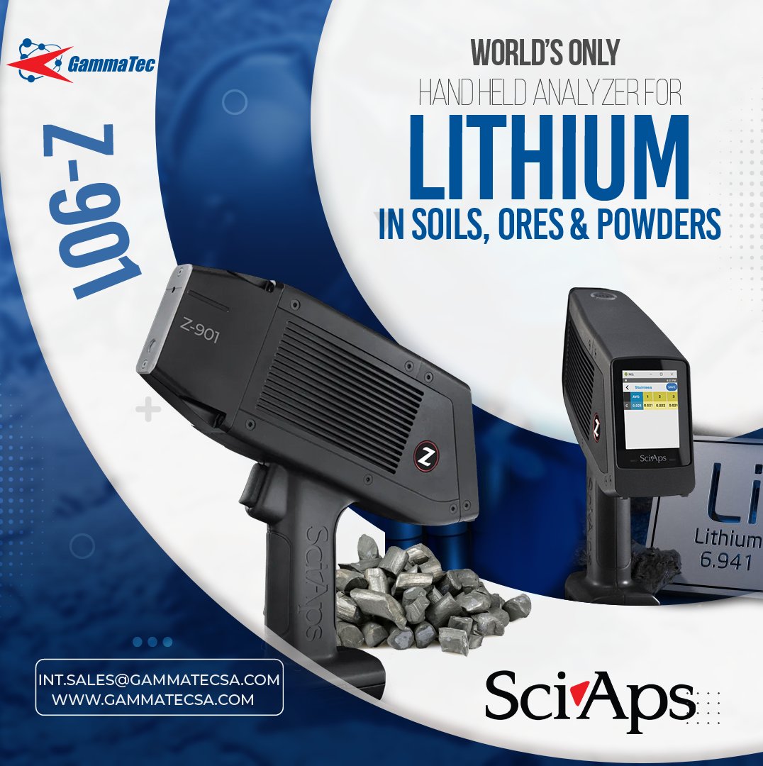 The World's ONLY hand held analyzer for Lithium in soils, ores &amp; powders