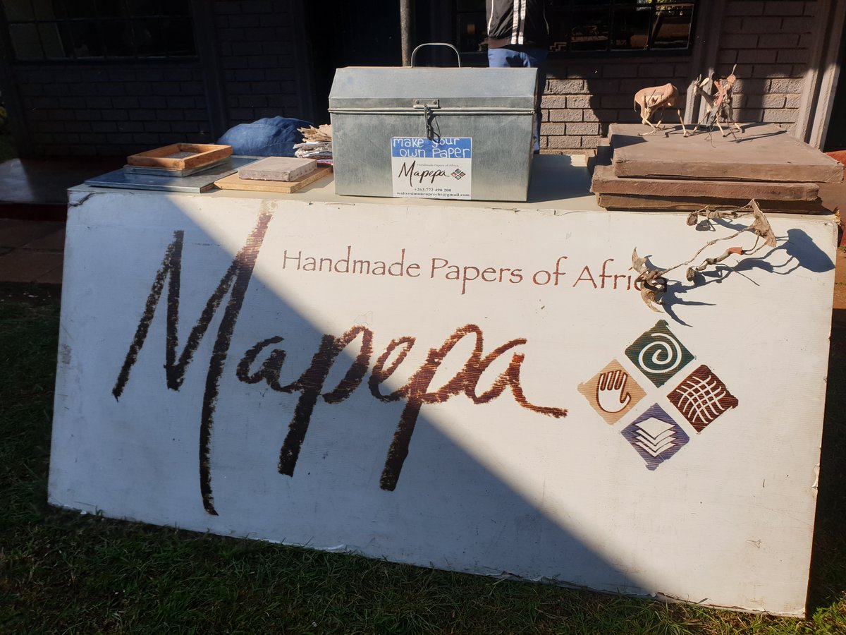 Preparations are already underway. Looking forward to seeing y'all in the next few hours for the exciting papermaking masterclass #MakeYourOwnPaper. Event starts at 3pm sharp, don't be late. 
#ClimateFriday #ClimateJustice #ClimateChange #Mapepa