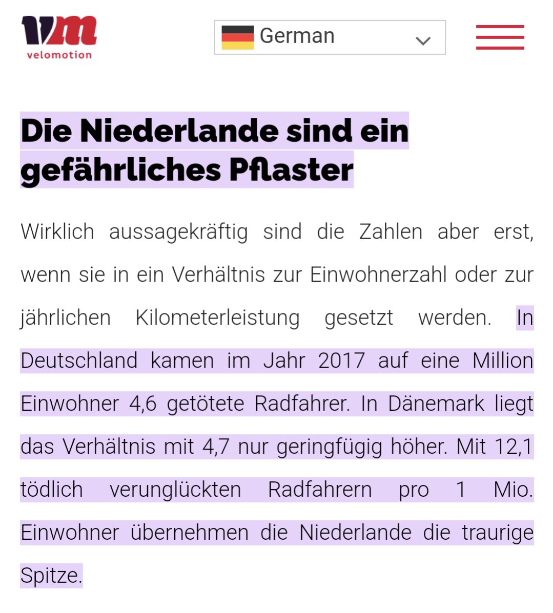 @Luisamneubauer Und hier mal die Zahl aus dem gelobten Land der Radfahrer, den Niederlanden.