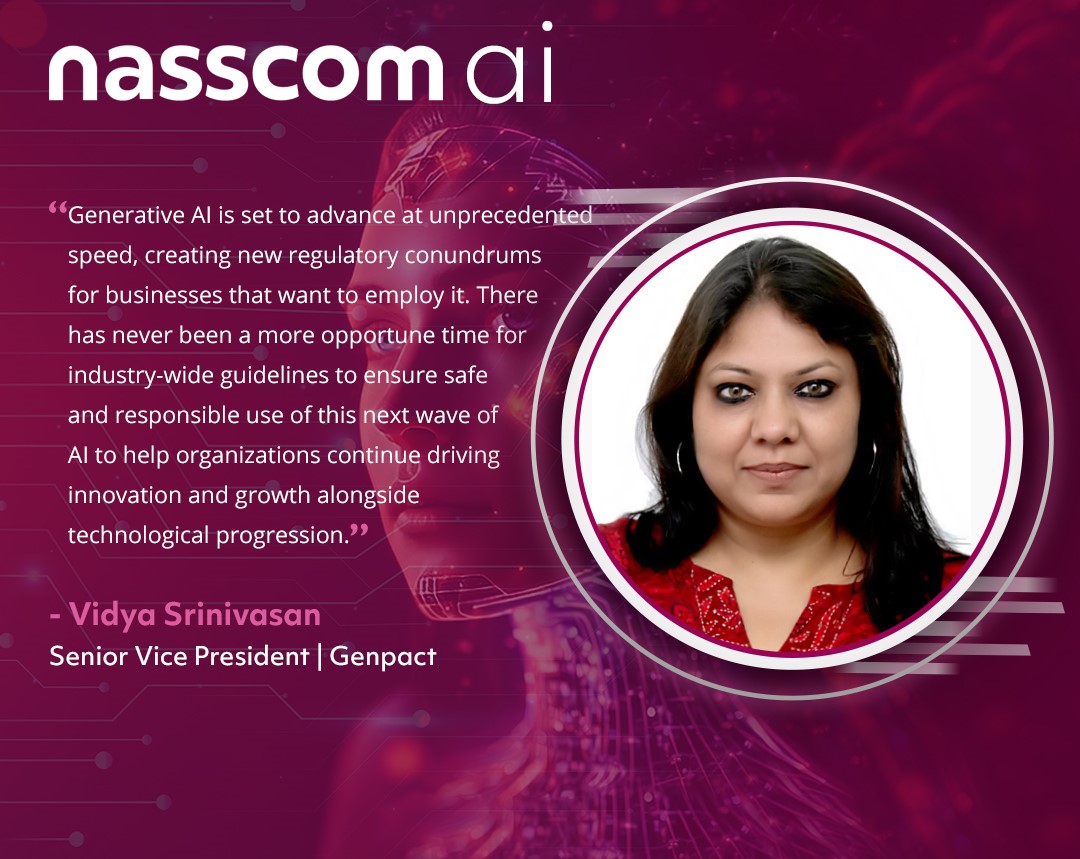 🎙️Hear out what <a href="/VSrini18/">VSrinivasan</a>  from <a href="/Genpact/">Genpact</a> , one of our partners, have to say about the recently released <a href="/nasscom/">nasscom</a>
's Responsible AI Guidelines for #GenerativeAI
🔗 To download, click here: bit.ly/3qxcgy9

With <a href="/sangeetagupta29/">Sangeeta Gupta</a>, <a href="/Ankitthe1/">Ankit</a>, <a href="/RajShekhar004/">Raj Shekhar</a> , <a href="/BissaMadhav13/">Madhav Bissa</a>