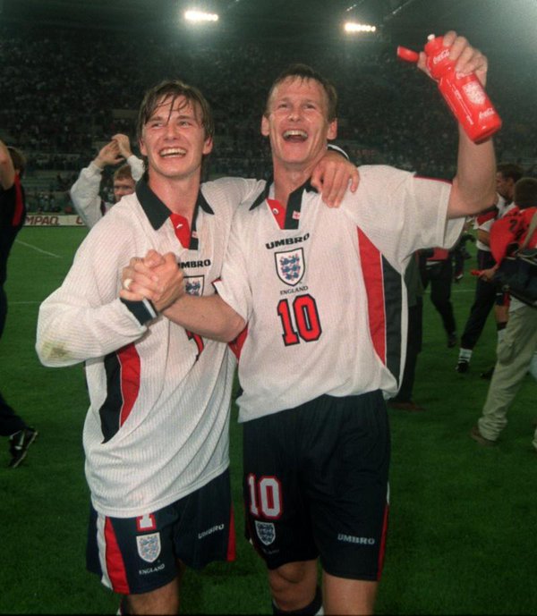 David Beckham and Teddy Sheringham.