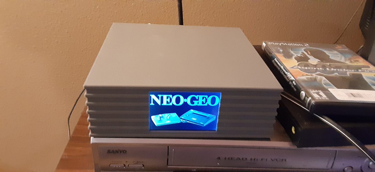 #MiSTerFPGA  I just got my new case.  All the ports are in the back, has a hard dive inside, and a nifty lcd screen in the front.