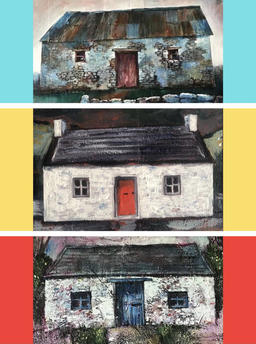 A trio of #Welsh cottages 🩵💛❤️🏴󠁧󠁢󠁷󠁬󠁳󠁿

#Welshart #Wales #ArtistOnTwitter