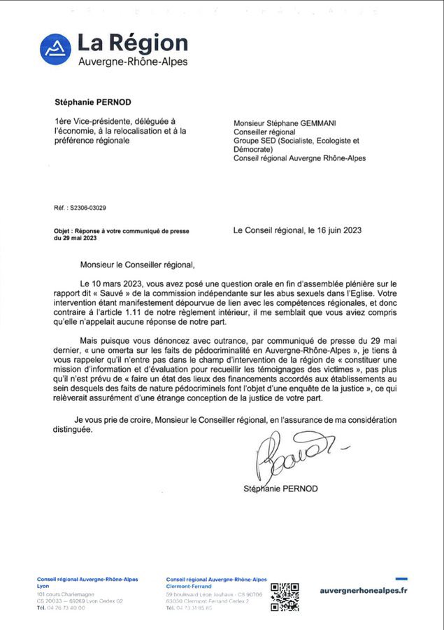 « il n’est pas prévu de faire un état des lieux des financements accordés aux établissements au sein desquels des faits de nature pedocriminelle font l’objet d’une enquête de justice » <a href="/PernodStephanie/">Stéphanie PERNOD</a> vice pdte région <a href="/auvergnerhalpes/">Auvergne-Rhône-Alpes</a> 

🙈🙉🙊

#vendredilecture <a href="/laurentwauquiez/">Laurent Wauquiez</a>