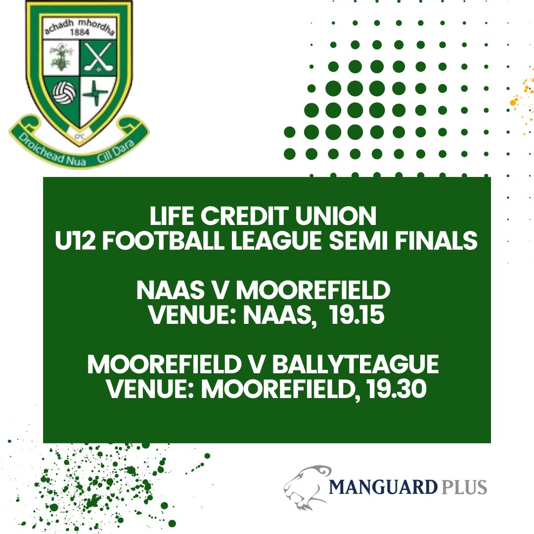 Moorefield GAA on Twitter "Best of luck to both of our U12 football