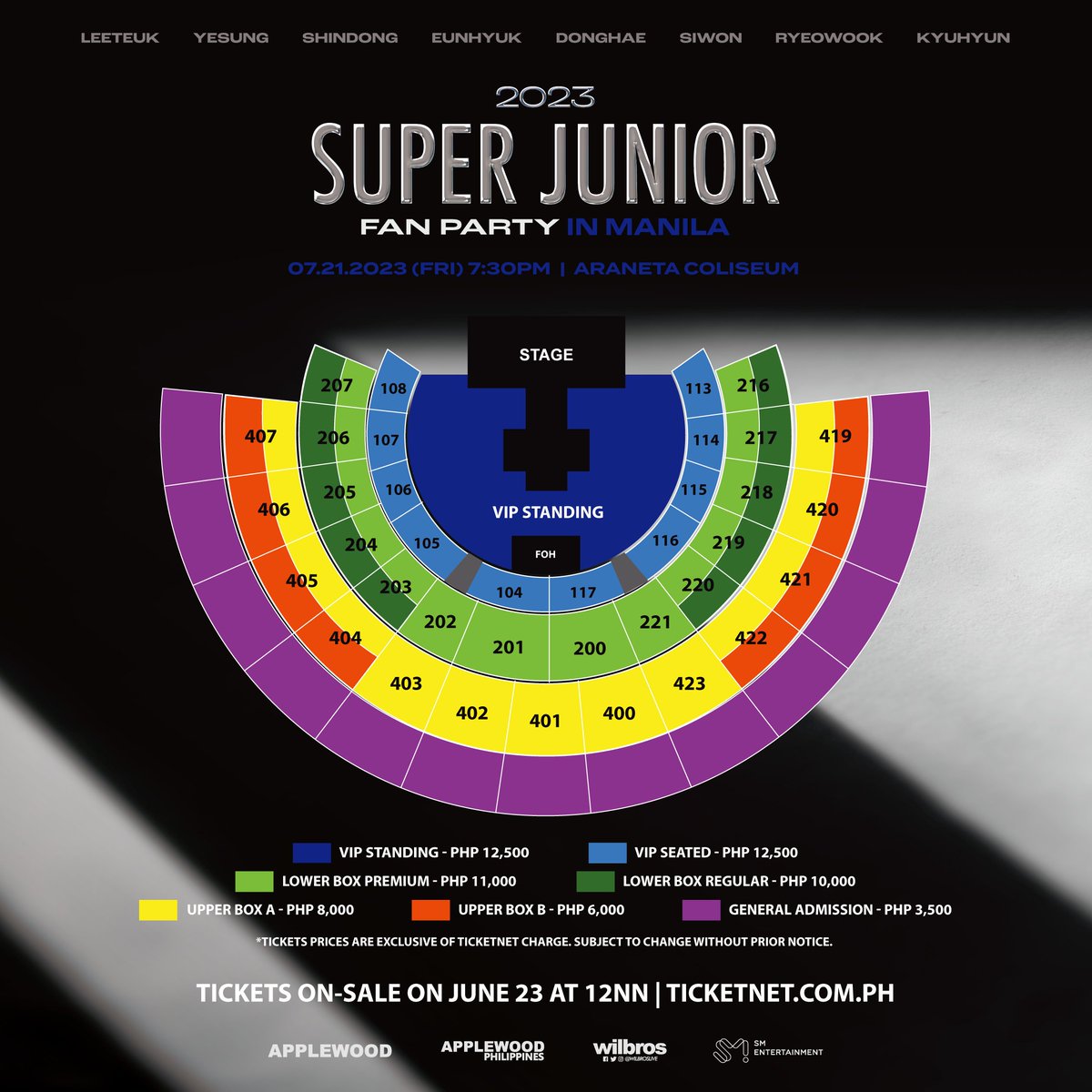 WTS SJ Manila Fan Party  seating Section 105 Row 14 x1 ticket- Meet Up at Venue 

 Ori price  #SJ_FANPARTY #SJinMNL