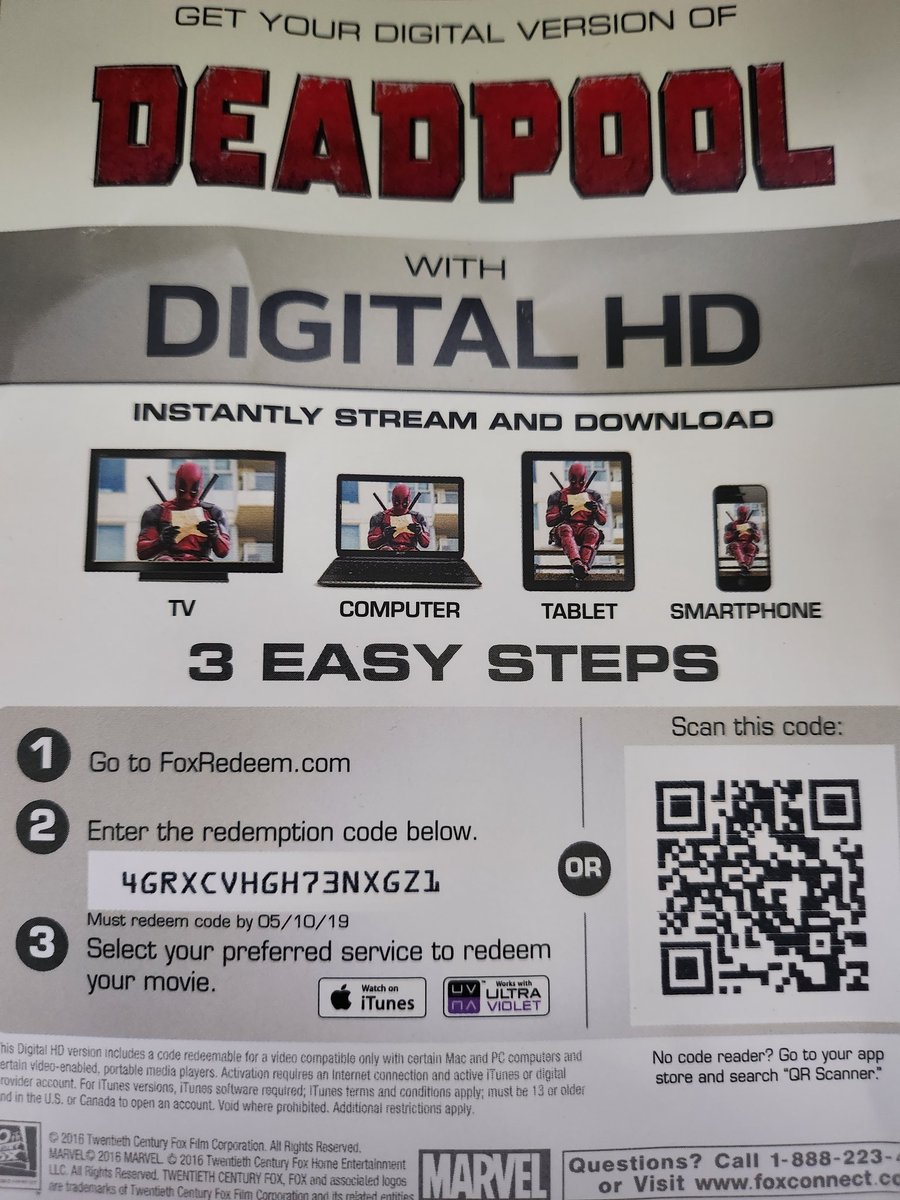 #freemovie
#Deadpool 

Please comment when claimed.

Follow me for more free movie drops!