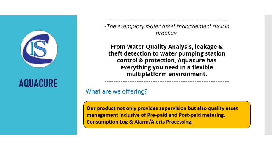 #Aquacure #Waterquality #Metering #Monitoring #SCADAproducts #WaterSCADA #Global #SavingWater