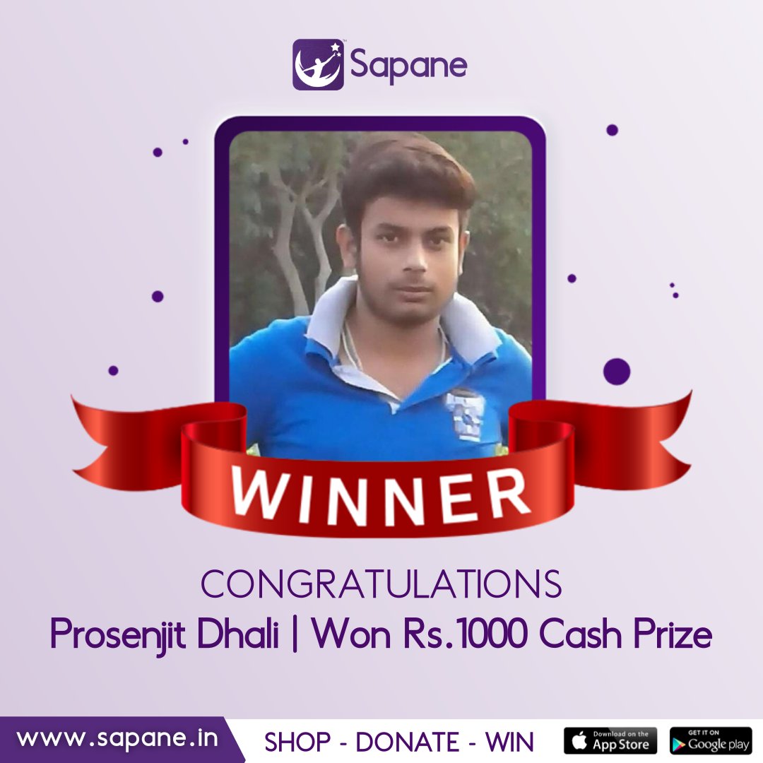 SapaneIn's tweet photo. 🎊 Congratulations @ prosenjitno on Winning Sapane's Monthly Draw

💰 He has won Rs.1000 Cash prize by simply purchasing and donating a pencil

🤳 Why wait? Head onto https://t.co/6GQrUO2WXj and be the next lucky winner

Shop, Donate and Win amazing prizes every month
.
#sapane https://t.co/EDaVW3z4V3
