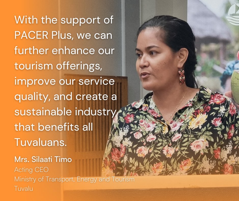Tuvalu boosts tourism sector through PACER Plus training, improving skills and standards, fostering economic growth and sustainable development. Read more: pacerplus.org/resources/medi…