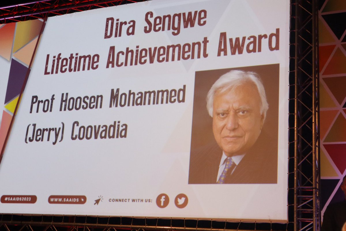 UNAIDS South Africa (@unaids_zaf) on Twitter photo Professor #JerryCoovadia received the #DiraSengwe Lifetime Achievement Award for his formidable and influential determination that paved the way for #HIV #treatment in 🇿🇦
<a href="/RSAAIDSConf/">SA AIDS Conference</a> <a href="/SA_AIDSCOUNCIL/">SANAC</a> <a href="/CsfSanac/">SANAC Civil Society Forum</a> <a href="/UNAIDS_ESA/">UNAIDS Eastern & Southern Africa</a> Professor #JerryCoovadia received the #DiraSengwe Lifetime Achievement Award for his formidable and influential determination that paved the way for #HIV #treatment in 🇿🇦
<a href="/RSAAIDSConf/">SA AIDS Conference</a> <a href="/SA_AIDSCOUNCIL/">SANAC</a> <a href="/CsfSanac/">SANAC Civil Society Forum</a> <a href="/UNAIDS_ESA/">UNAIDS Eastern & Southern Africa</a>