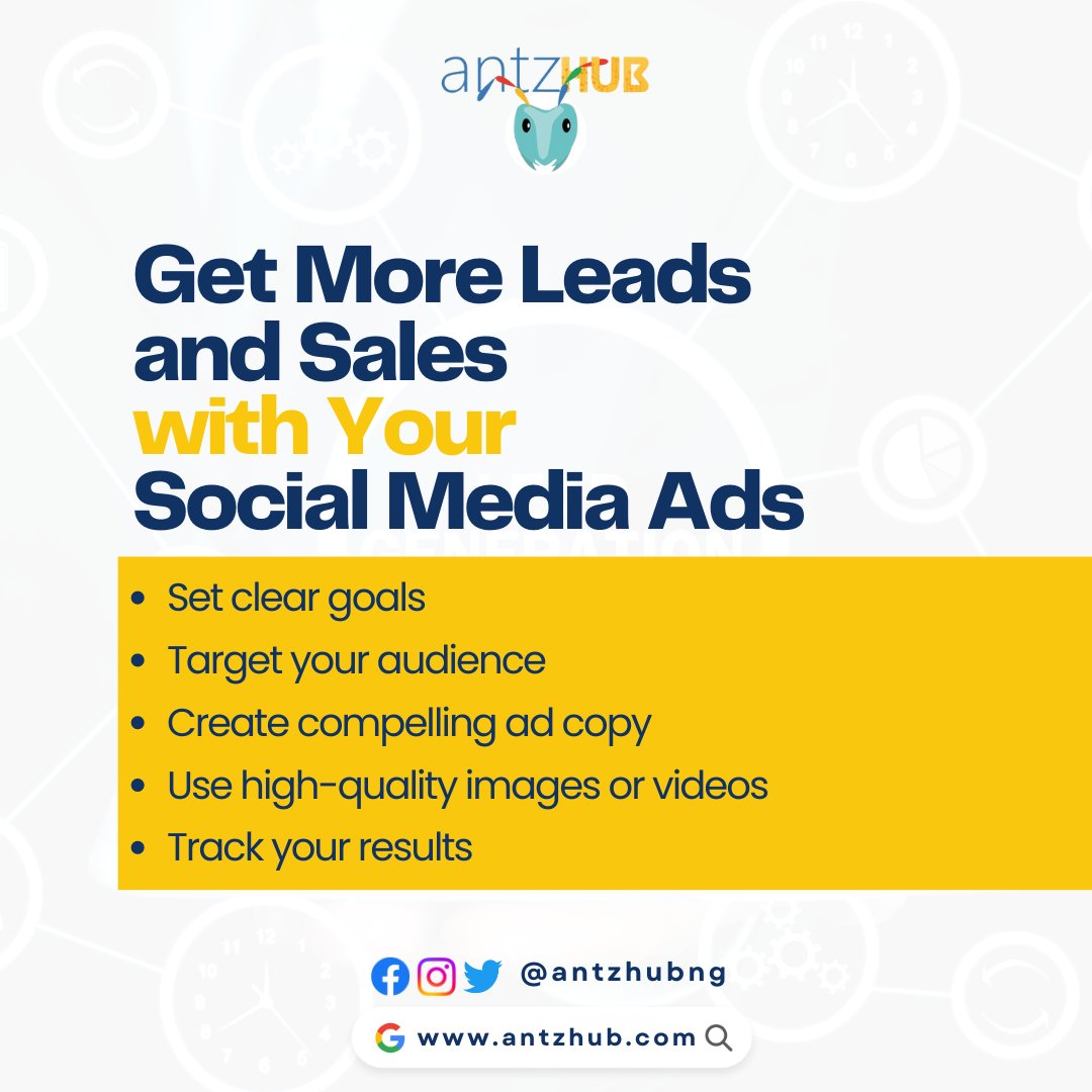 antzhubng's tweet photo. Are you tired of spending money on social media ads that don't convert?

If so, you're not alone. Many businesses struggle to get a return on their investment (ROI) from social media advertising. But it doesn't have to be that way.
#Google #sales #leads #seo #socialmedia #ad https://t.co/Oyiojh5jc7