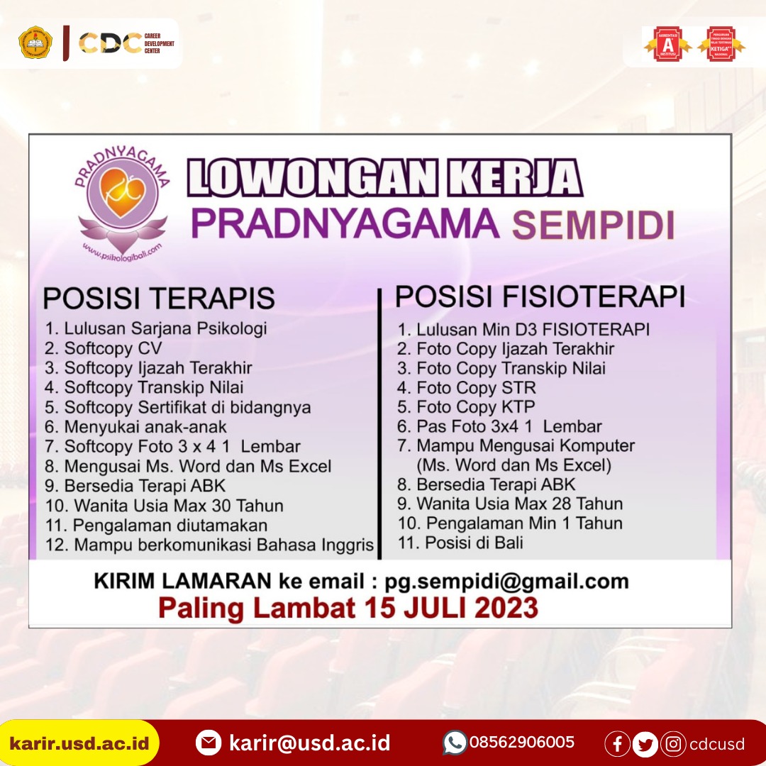 cdcusd's tweet photo. Info lowongan pekerjaan !
#cdcusd #cdcsadhar https://t.co/cEYsy2aDom