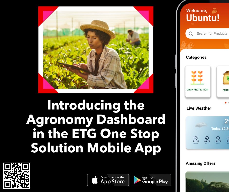 etgonestop's tweet photo. Unlock your farm's potential! 📷📷
Google Play: https://t.co/qkWL2tCWIf
App Store: https://t.co/ydgdwbOTEZ

#ETGOneStopSolution #AfricanFarmers #PrecisionAgriculture #FarmingCommunity #AgronomyDashboard #TechnologyInAgriculture #SustainableFarming #MaximizeYields #FarmSmart https://t.co/YLEOc2zjRh
