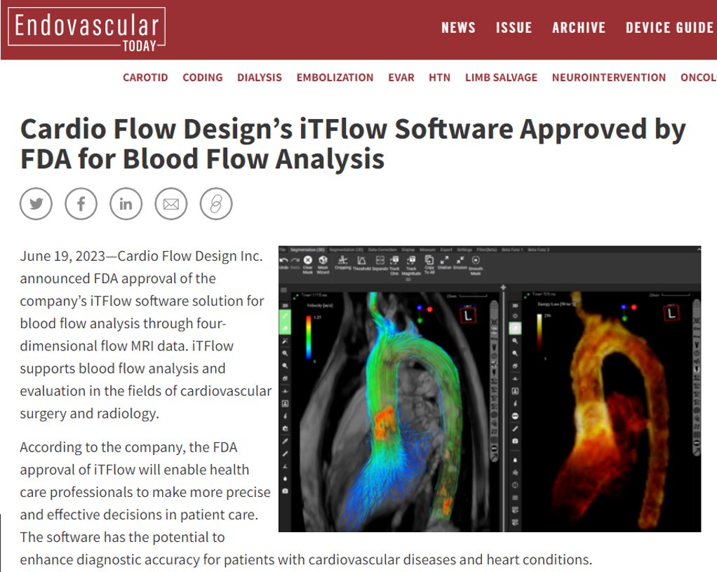 CFD_Inc's tweet photo. アメリカでも注目!!
iTFlowのFDA承認されたニュースを全米に向けてプレスリリースいたしました!
Yahooさんなど早速、取り上げていただいたメディアも複数あり、日本発のベンチャーとしてとてもうれしく思います。
#血流解析 #心臓は血流で診断する時代へ #FDA #プレスリリース #iTFlow #4DFlow https://t.co/qZytkqQ2Dw