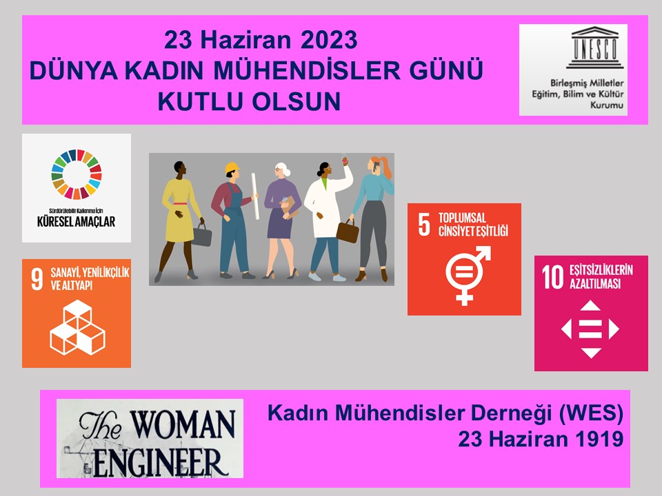 DünyaKadınMühendislerGünü;SürdürülebilirKalkınma; SKA5:ToplumsalCinsiyetEşitliği;SKA9:SanayiYenilikçilikVeAltyapı; SKA10:EşitsizliklerinAzaltılması @itu1773 @UNESCO_Turkey @INWED1919