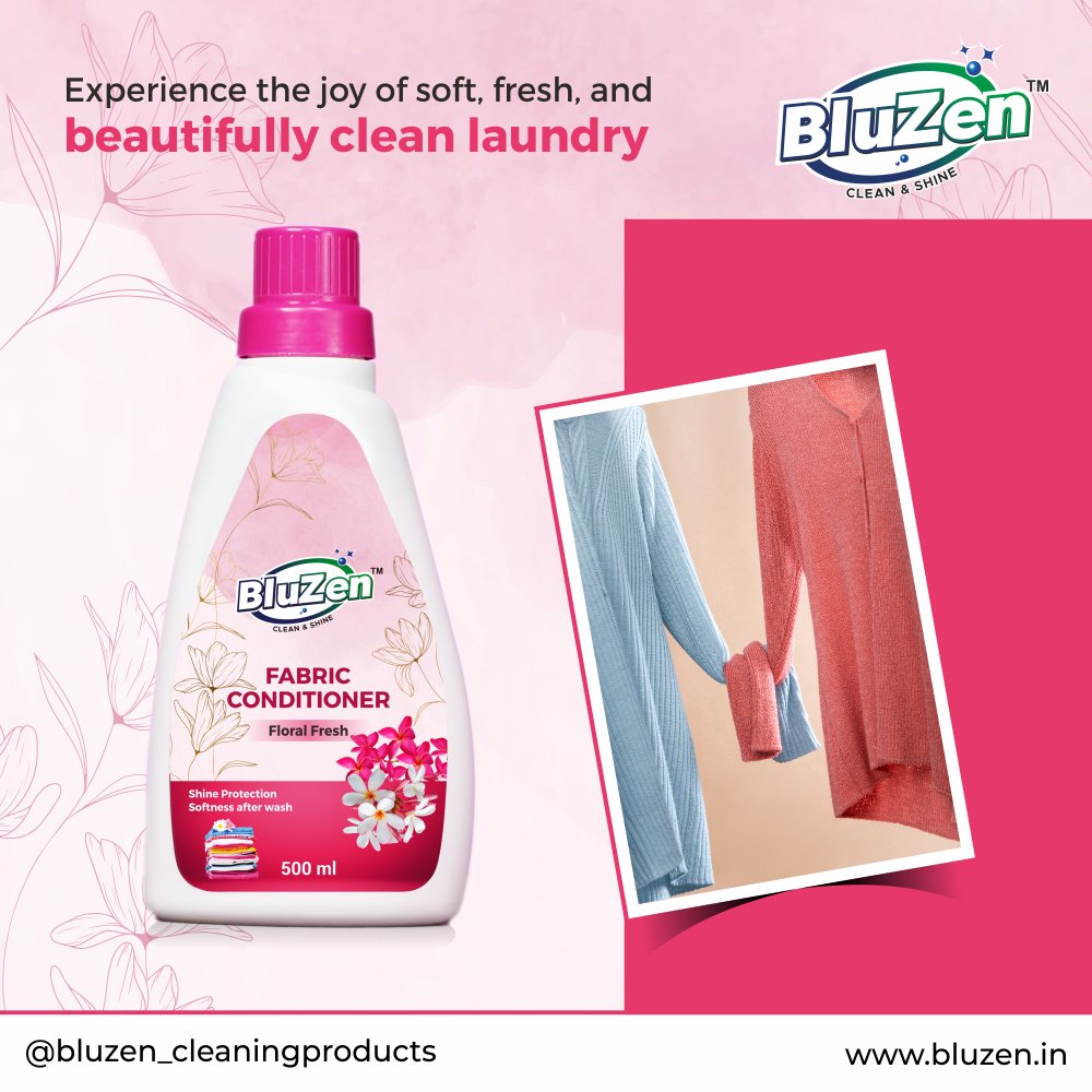 BluZen fabric conditioner is suitable for all types of fabrics, including delicate ones, ensuring that each load of laundry is treated with the utmost care.
For queries,
📧: info@bluzen.in
📱: +91 9391994431/51

#FabricConditioner #Laundry #CleanClothes #FreshScent #FabricCare