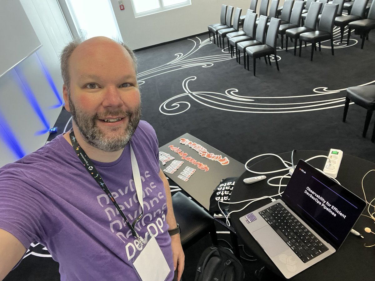 Good morning @Cloudlandorg 🤗 

Ready for #Observability and efficiency in your #DevSecOps pipelines? Join me in Stage 3 at 10am CET - and grab some @gitlab stickers too 🦊