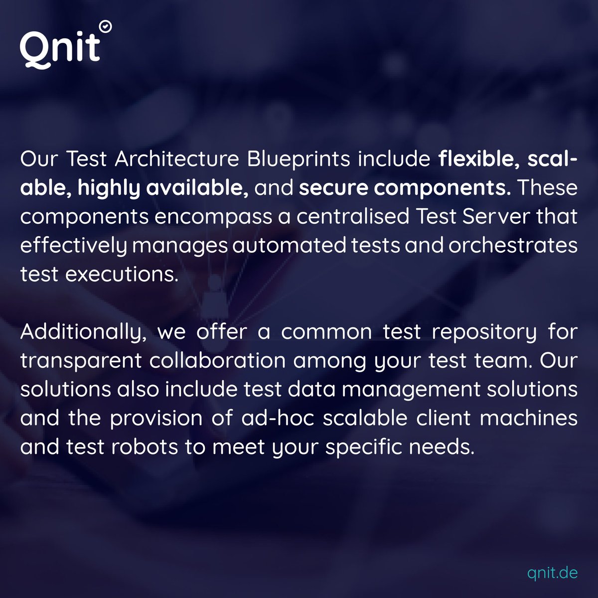 Introducing our Azure Test Architecture Solutions⬇️

#qualityassurance #testautomation #cloudnative #qa #microsoft #qnit #CreatingFutureWithQuality