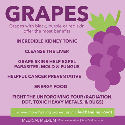 Grapes are a first-rate fruit that promote wellness of the highest level. Grapes have a tartness, which is a key medicinal quality. That sourness indicates the presence of phytochemicals critical to kidney function.

medicalmedium.com/blog/grapes-ki…