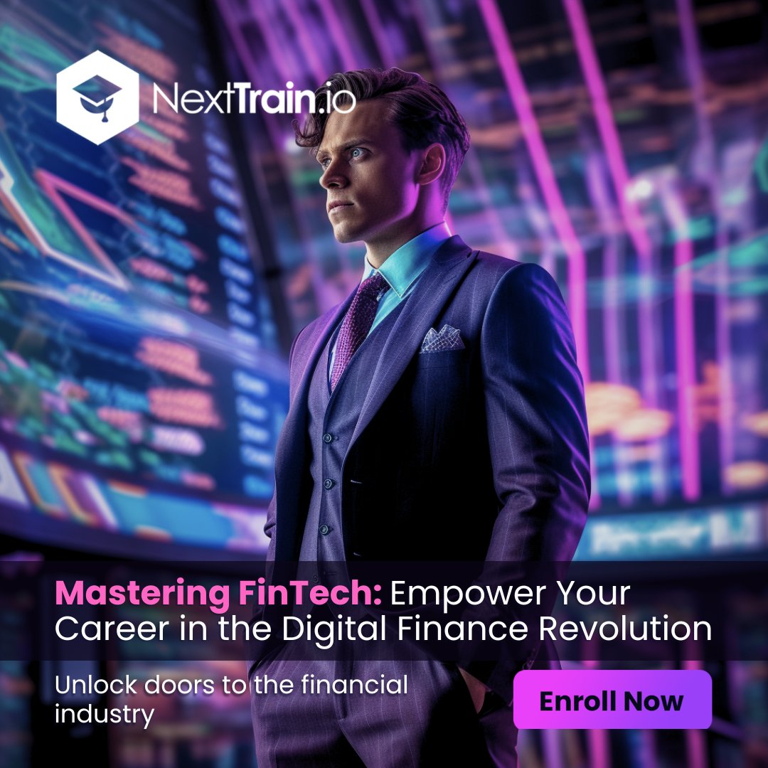 Immerse yourself in the exciting world of #FinTech with NextTrain.io.

Mastering FinTech today will unlock doors to the #financial industry of tomorrow. 

Visit nexttrain.io