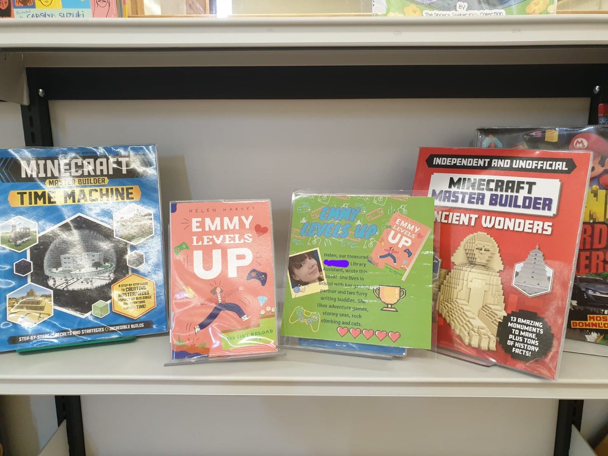 Emmy Levels Up just arrived at one of the libraries I work in, and my lovely colleague made a special display for it 😅

I work with the best humans 💚💚💚