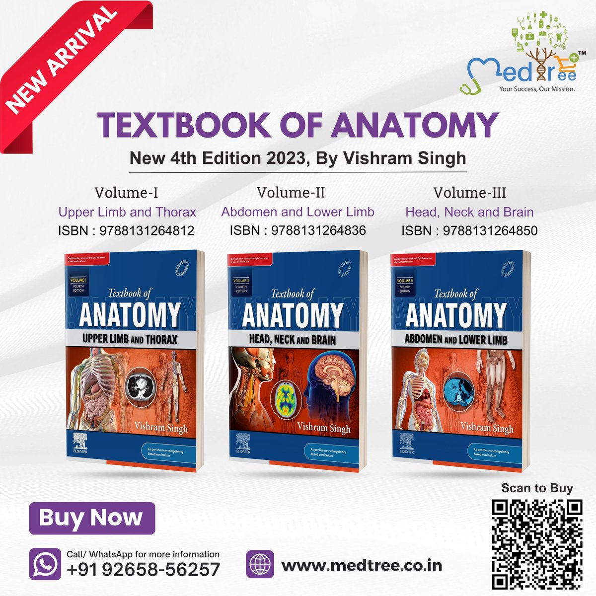 Textbook of Anatomy, 4th Ed 2023 by Vishram Singh
Buy: medtree.co.in/?s=Textbook+Of…

#anatomy #TextbookofAnatomy #mbbs #mbbs1styear #newedition #anatomystudy #anatomybook #anatomybooks #mbbsbooks #mbbsstudent #MBBSCollege #newarrivals #offers #discount #medtreeindia #MedTree #Elsevier
