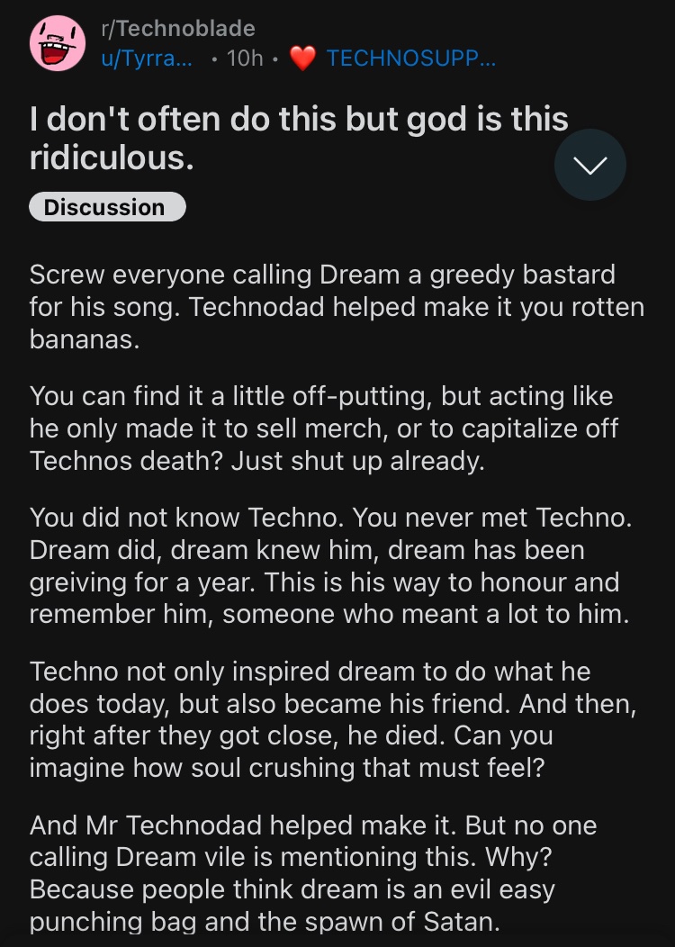 Q for Technos Dad. What did Techno do before he started ? : r/ Technoblade