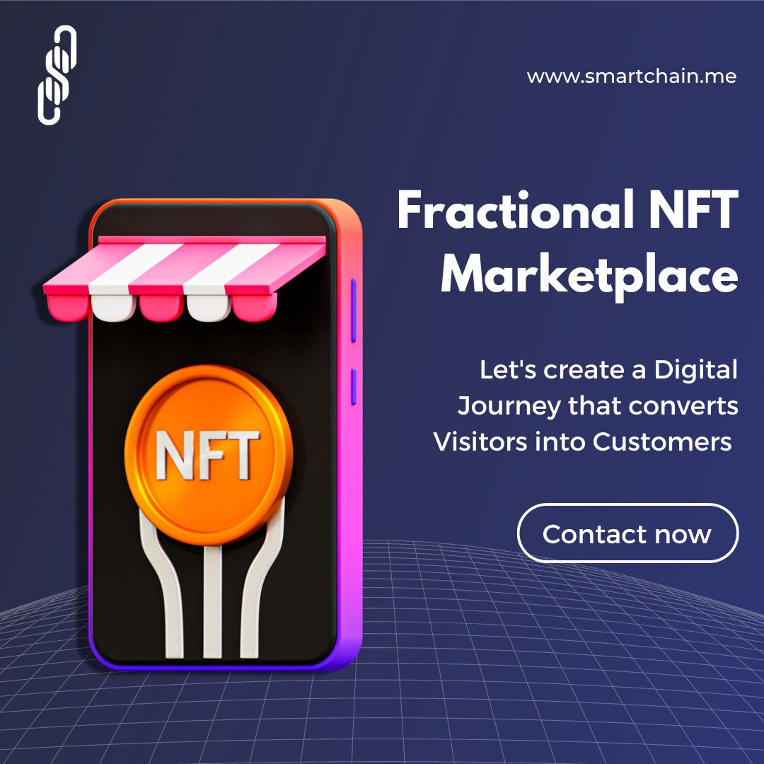 ☝🏻 Tap into the power of shared digital ownership with our Fractional NFT Marketplace. 

📈 Increase the accessibility and value of your business assets

Explore more on our website 🌐🔑

#Smartchain #FractionalNFTs #NFTFractionalization #TokenizedOwnership #NFTInvestments