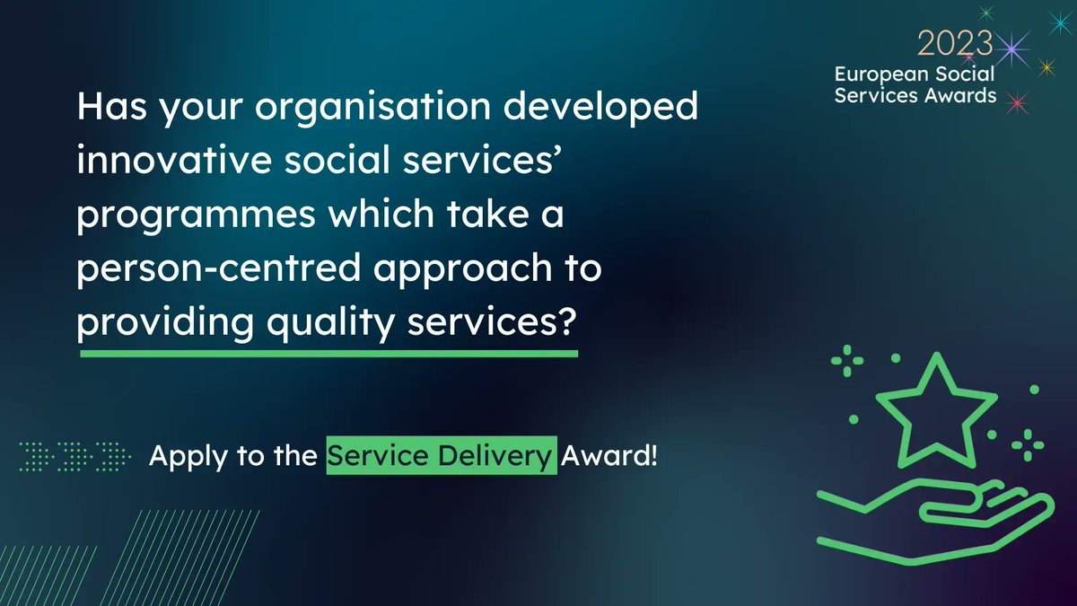 Have you developed innovative #SocialServices’ programmes, measures or processes that have a person-centred approach to planning, designing &amp; providing better quality services? 📝Apply to be part of the 2023 European #SocialServices Awards 👉buff.ly/3Mm6dVx