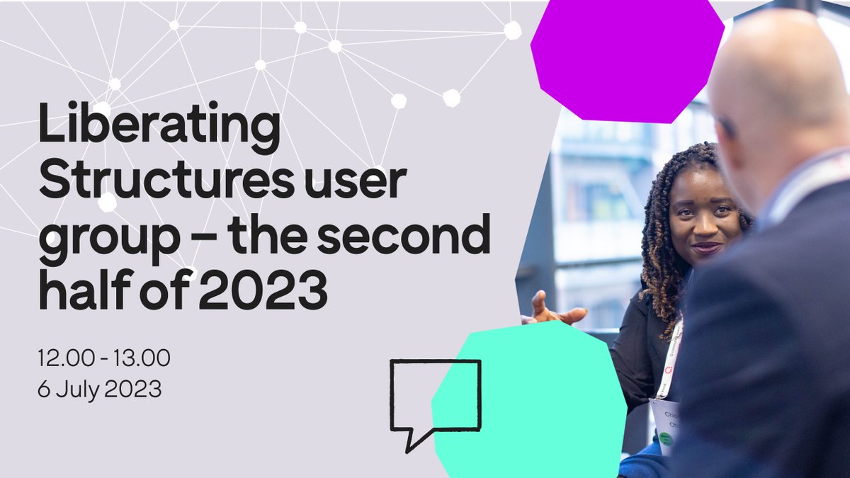 theQCommunity's tweet image. 🗯️ Join us to plan an exciting programme for the second half of 2023 #LiberatingStructure meet-ups.

This session offers a ‘safe space’ to share our experiences and try out different Liberating Structures together.

✏️ Book your place now: fal.cn/3zkZh