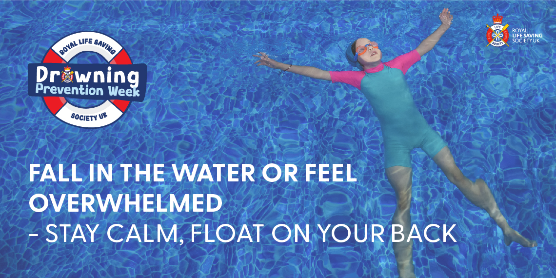 Norfolkfire's tweet photo. Know what to do if you fall into water?

1.  Keep your mouth away from the water
2.  Roll onto your back &amp; float 
3. Swim towards an exit or something that will help you float
4. Call for help

Once out of the water re-warm yourself as soon as you can to avoid hypothermia https://t.co/05NhxK8ZtF