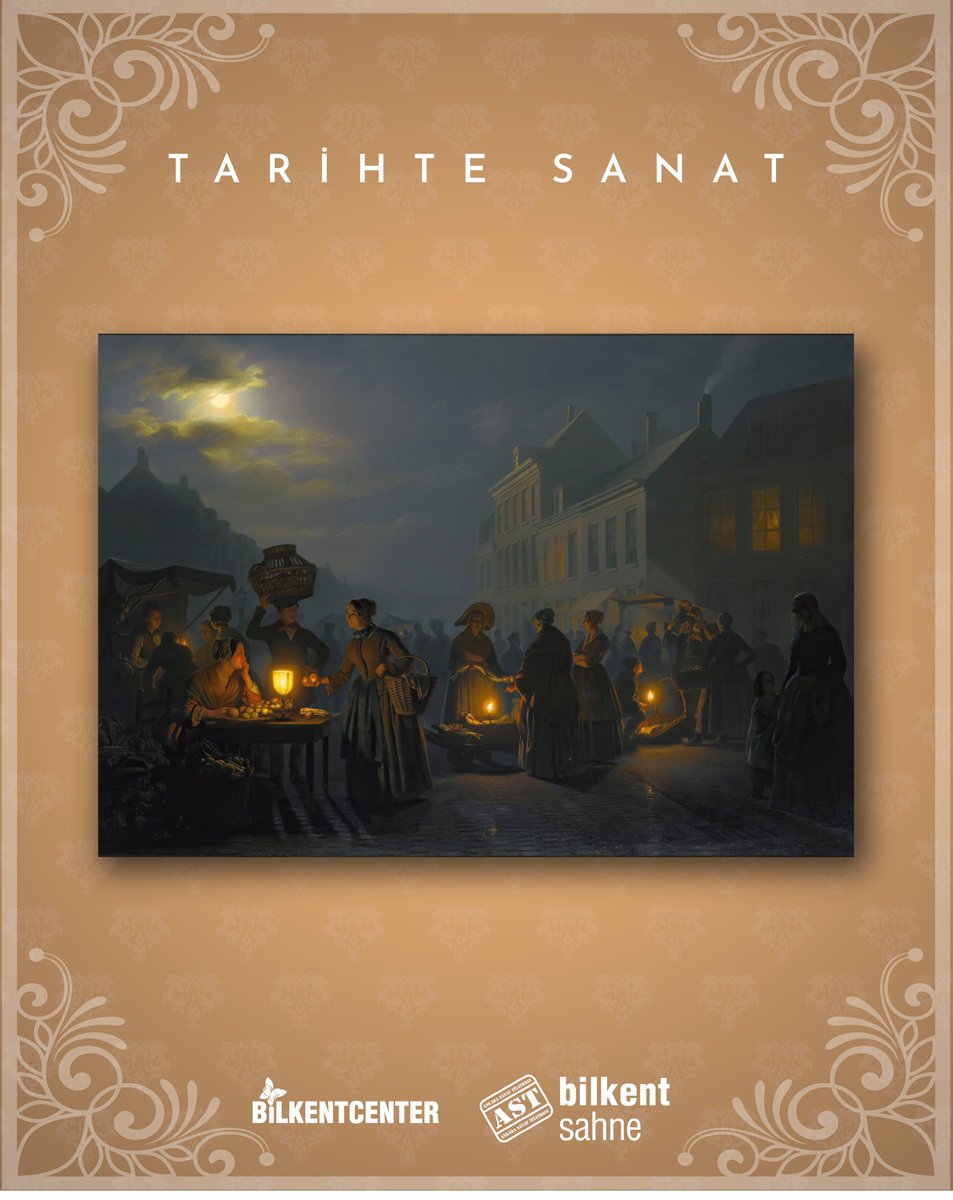 Rotterdam Gece Pazarı isimli eser, Petrus van Schendel tarafından yapılmıştır. 🖼️ #tiyatro #sanat #ankarasanattiyatrosu #AkademiAST #BilkentSahne #AST #BilkentCenter #Ankara