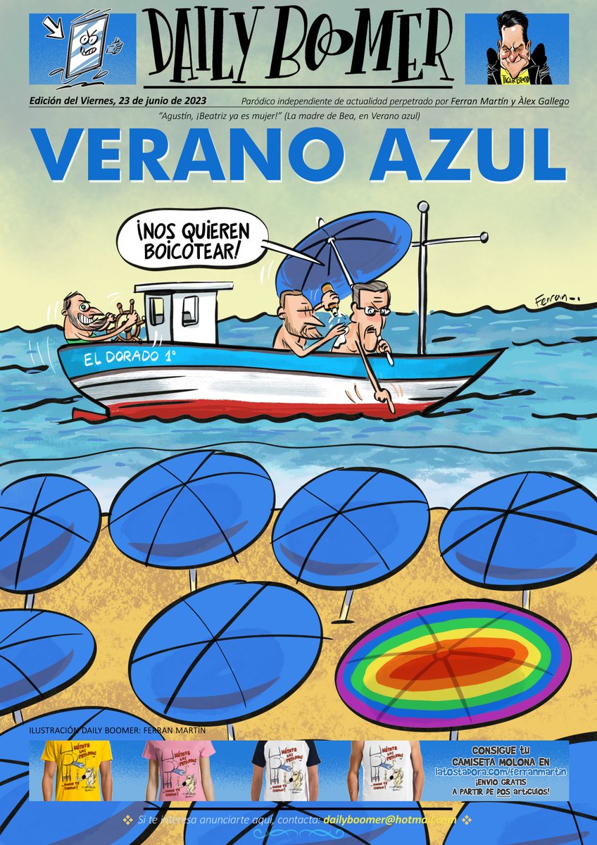 📰La PORTADA del DAILY BOOMER del 23/06/2023
#dorado #VeranoAzul #viñetas