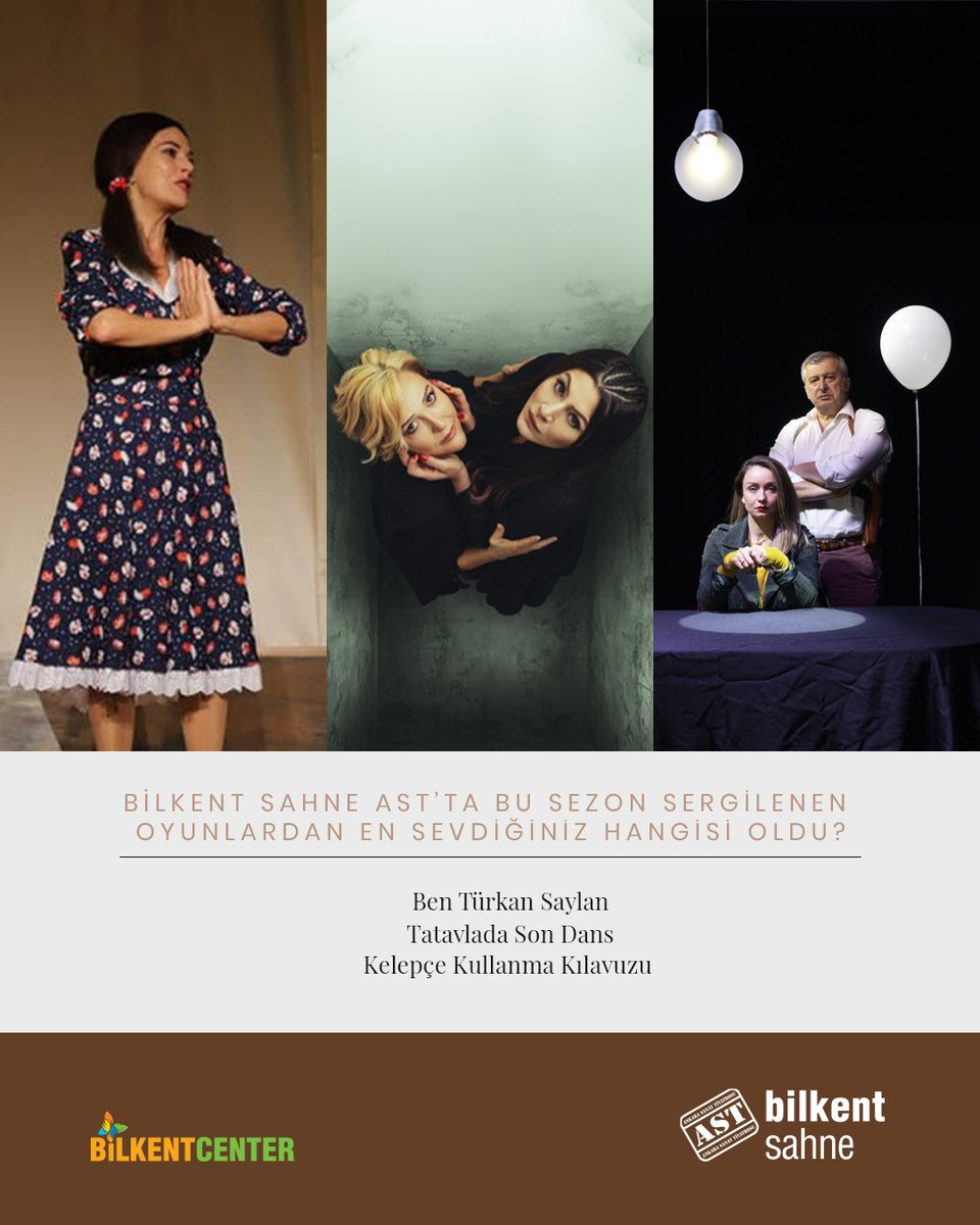 Bu sezon Bilkent Sahne AST’ta sergilenen oyunlardan en sevdiğiniz hangisi? Yorumlarda buluşalım.🎭 #tiyatro #sanat #ankarasanattiyatrosu #AkademiAST #BilkentSahne #AST #BilkentCenter #Ankara