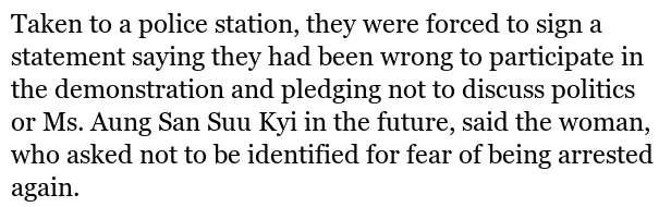 NYTAnon's tweet photo. In Myanmar, Birthday Wishes for Aung San Suu Kyi Lead to a Wave of Arrests https://t.co/N0eftctzuo https://t.co/KaeZHdnGUW