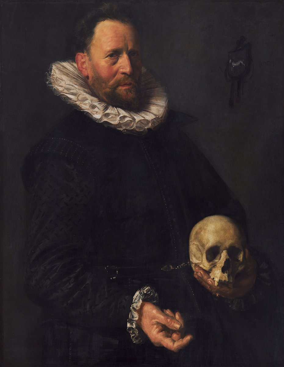 BarberInstitute's tweet photo. 🥳🎉In celebration of our new exhibition #MasteringtheMarket we are asking you all to #DiscoverDutch art and share your favourite Dutch artwork!
We’ll go first: here’s ‘A Portrait of a Man Holding a Skull’ by Frans Hals – the Dutch Golden Age painter famous for his portraits. https://t.co/dtHw5F0qIf