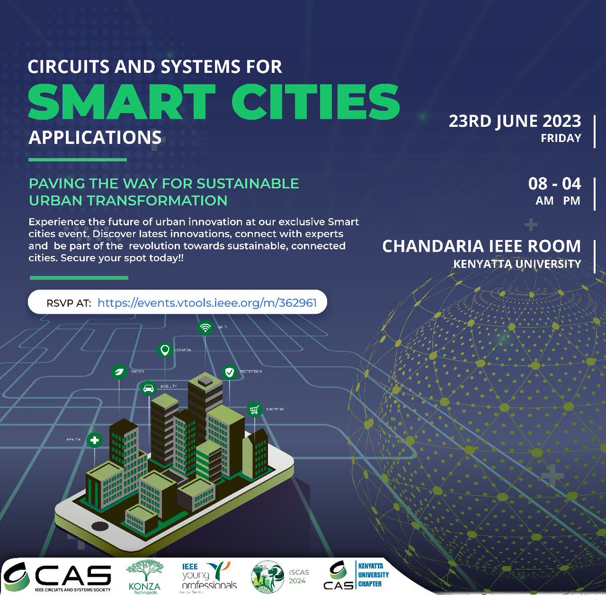 In depth dive into the future of urban living
@allankkoech <a href="/FMakatia/">Fidel Makatia, HSC</a>
<a href="/IEEEYPKenya/">坤之柠檬茶</a> <a href="/casskenya/">Circuits and Systems Society Kenya</a> <a href="/IEEEorg/">IEEE</a> 
<a href="/KagunyiKagwe/">Kagwe Kagunyi</a> <a href="/muthomiwaweru/">Muthomi Waweru</a>

#smartcities
#SustainableLiving
#futureofurbandevelopment
#circuitsandsystems