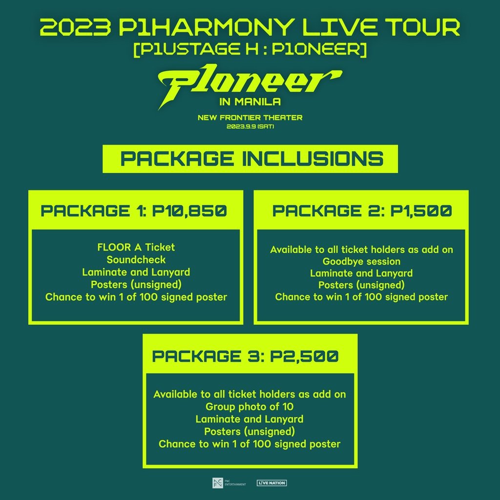 philconcerts's tweet photo. P1HARMONY LIVE TOUR [P1USTAGE H:P1ONEER] IN MANILA
📆 September 9, 2023
📍New Frontier Theater

LNPH presale: July 1, 10AM – 11:59PM
General onsale: July 2, 12PM

@livenationph https://t.co/Z31xpERmiw