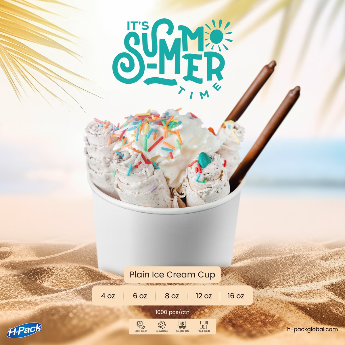 hpackuk's tweet photo. Summer Vibes with Our White Paper Ice Cream Cups! 🌞🍦

🌟 Beat the heat with these eco-friendly cups, perfect for serving your favourite frozen treats! 🌟

Website: https://t.co/hLsygdlbVo

#ecofriendly #packaging  #quality  #summer2023  #icecream https://t.co/gjNBZFdcDv