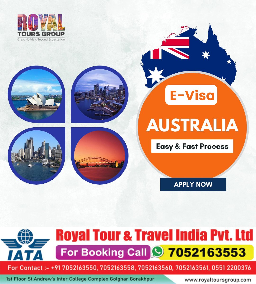 For Booking Call :- 070521 63553
-----------------------------------------
info@royaltoursgroup.com
royaltoursgroup.com
#royalholidaysgorakhpur
#thinkdubaithinkroyaltour
#travelagent #travel #tourism #australia #australiavisa #australiavisagrant #visaservices #VISA