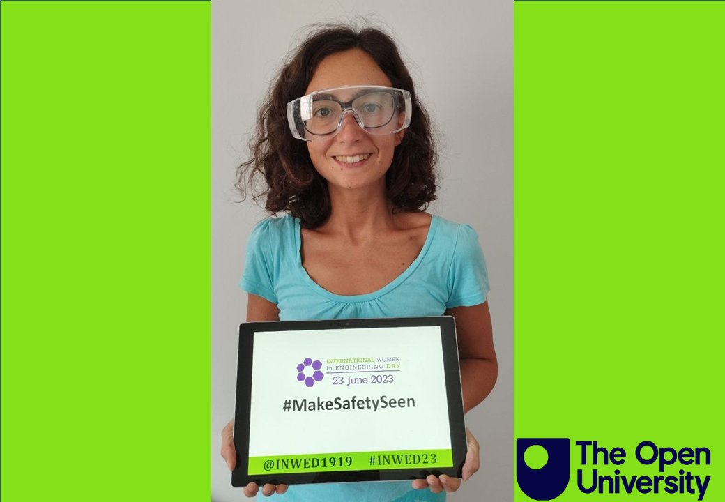 silviavaragnolo's tweet photo. Proud to support Women in Engineering @INWED1919 @WES_OUSS as a Lecturer at the School of Engineering&amp;Innovation @OU_STEM @OpenUniversity always remembering the importance of safety. #MakeSafetySeen #inwed2023 https://t.co/b4XnalLJEY