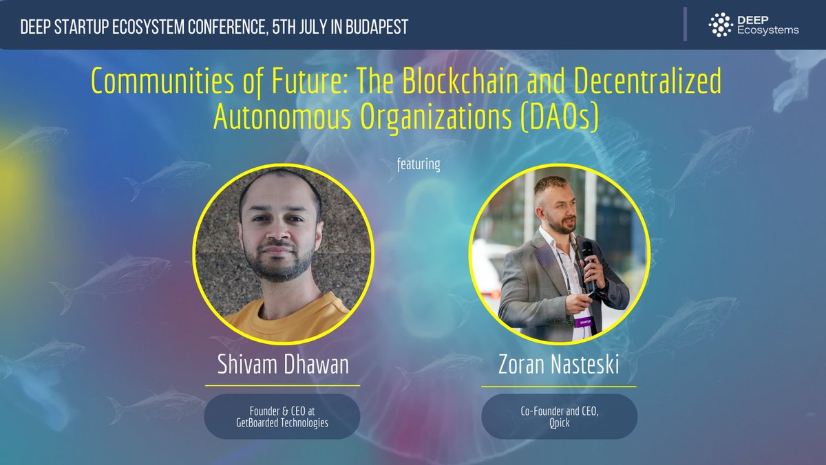 eustartup's tweet photo. Are you intrigued by the potential of blockchain and decentralized autonomous organizations (DAOs)? Join us on 5th July to explore the cutting-edge world of these emerging technologies and their impact on the future ecosystems!

Register now:https://t.co/CEoAPh61ub https://t.co/Z9uowCqNVI